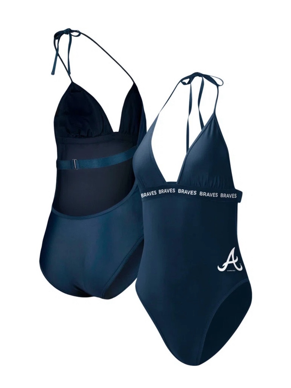 Atlanta Braves G-III 4Her by Carl Banks Women's Full Count One-Piece Swimsuit